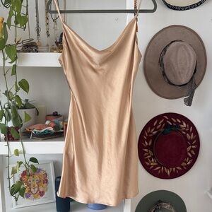 Fun Gold Slip Dress